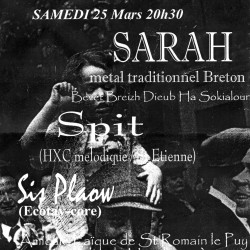 Sarah, Spit, Sis Plaow, concert, hxc, st-romain-le-puy, metal, gigs, event, show