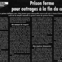 la tribune, le progrès, presse, montbrison, st-etienne, la source furieuse, concert, violence, police, injustice