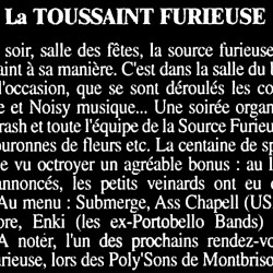 la tribune, le progres, presse, la source furieuse, concert, gigs, 42600, montbrison, asschapel, enki, mihai edrisch, drew barry more, submerge, la gazette du forez, montbrison, toussaint, halloween